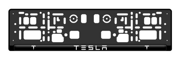 Podložka pod ŠPZ Tesla živicová - sada 2ks