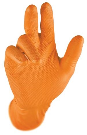 Nitrilové rukavice Stronghand Orange 50ks spevnené - veľkosť M