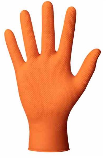 Nitrilové rukavice " Powergrip" Orange 50ks veľkosť L