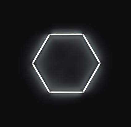 LED hexagonové svetlo 6500K - 97x84 cm 