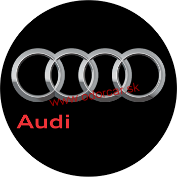 Samolepky na stredy kolies živicové 4ks - Audi