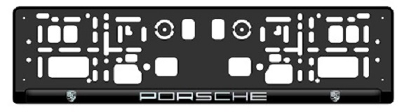Podložka pod ŠPZ Porsche - sada 2ks živicová