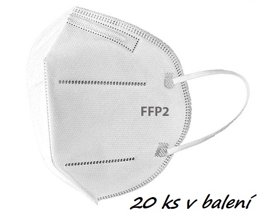 Respirátor FFP 2 NR - Intextred CE2841 - 20ks bez výdychového ventilu
