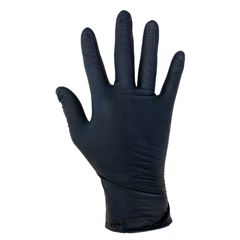 Ideal Grip+ Black XL - Nitrilové rukavice čierne 50ks
