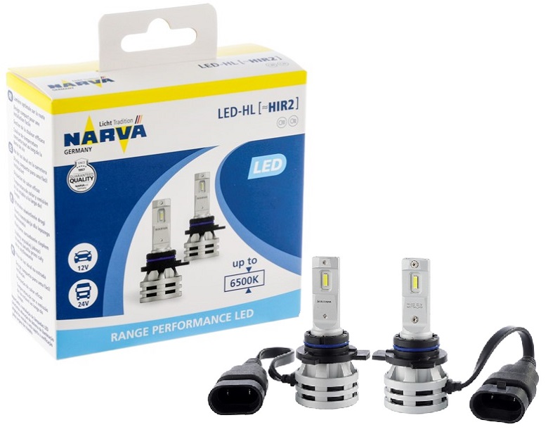 NARVA LED HIR2 12/24V 24W, PX22D RANGE PERFORMANCE