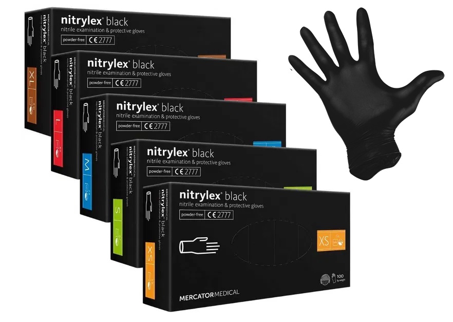 Mercator Nitrylex Black - Nitrilové rukavice čierne 100ks