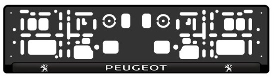 Podložka pod ŠPZ Peugeot živicová - sada 2ks