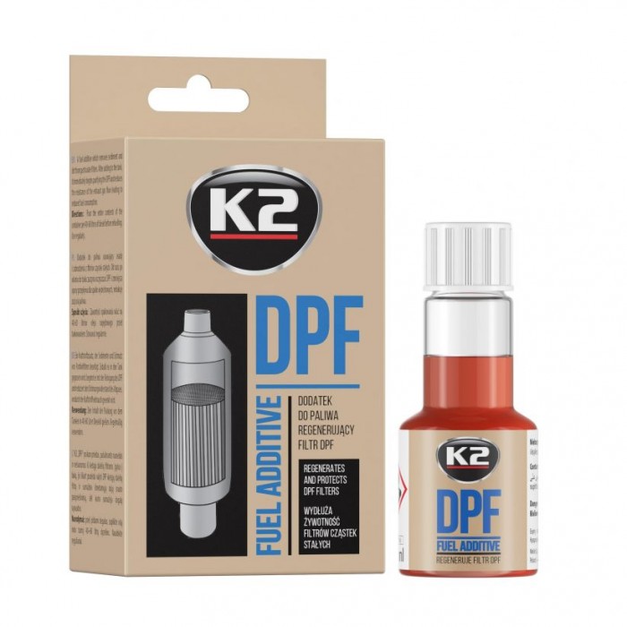 K2 DPF 50ml - Prísada do paliva, regeneruje a chráni filtre DPF
