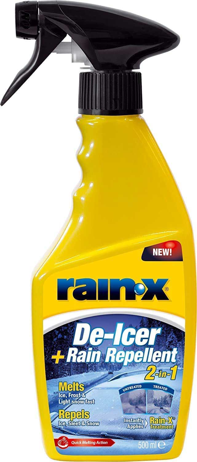 Rain-X De-Icer + Rain Repellent 500 ml - Rozmrazovač okien s tekutými stieračmi