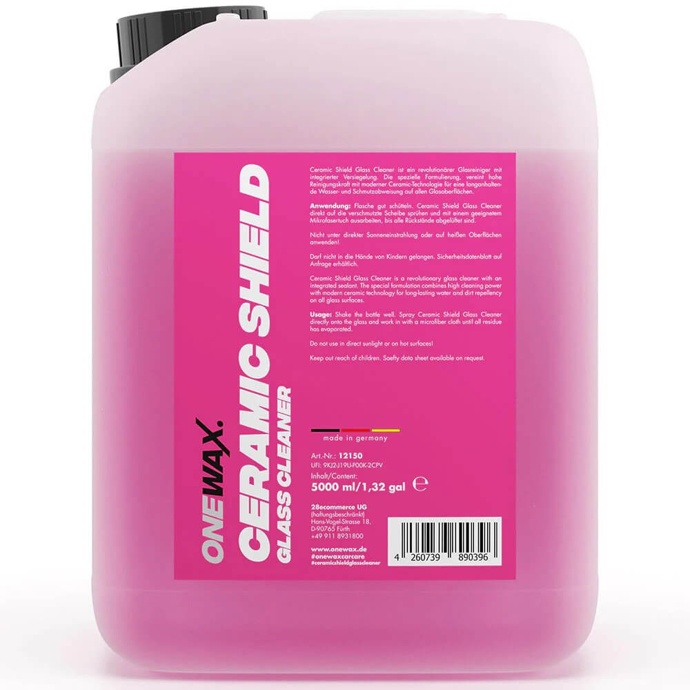 OneWax Ceramic Shield Glass Cleaner 5000ml - Čistič okien s tekutými stieračmi na báze SiO2