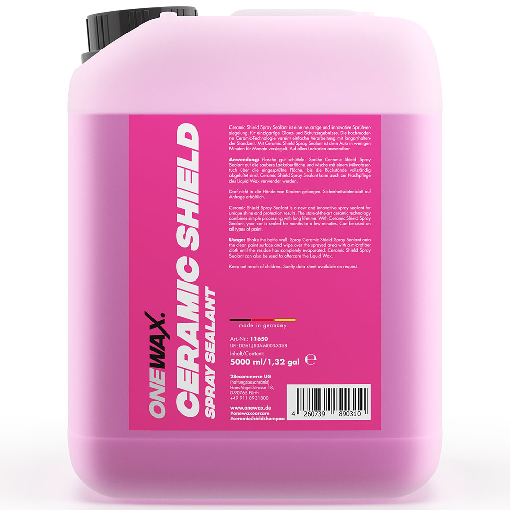 OneWax Ceramic Shield Spray Sealant 5000 ml - Keramický sprej sealant s SiO2