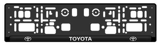 Podložka pod ŠPZ Toyota živicová - sada 2ks